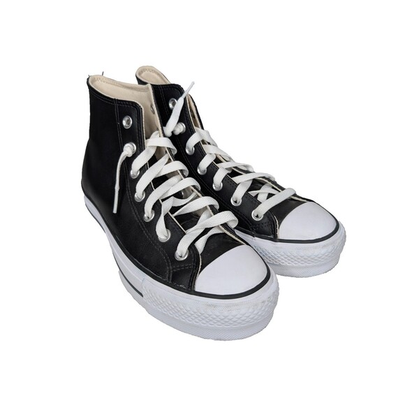 Converse Shoes - Converse Womens Chuck Taylor Hi Top Platform Leather Sneakers Sz 8